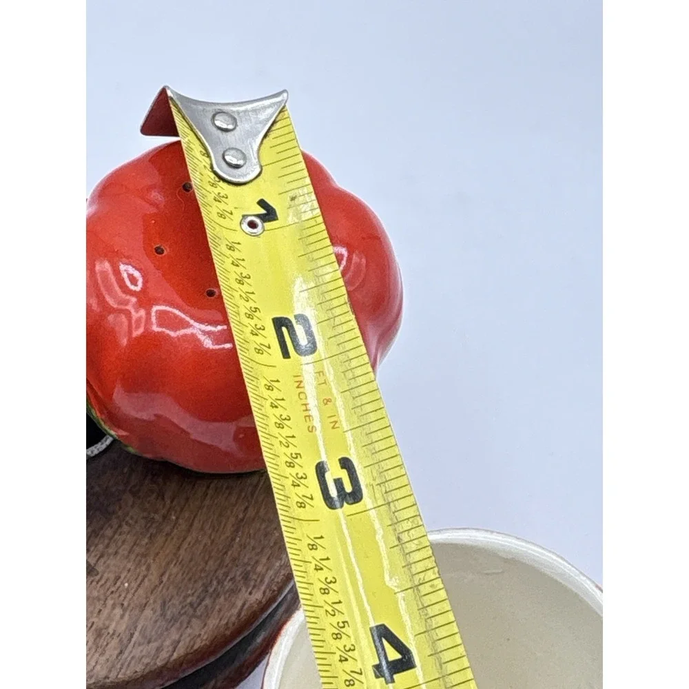 Vintage Tomato Salt & Pepper Toothpick Holder Made In Japan Vegetable Kitchen